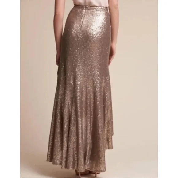 BHLDN Jenny Yoo Cosmos Gold Sequin Skirt Size 0 BHLDN Jenny Yoo Cosmos Gold Sequin Skirt Size 0